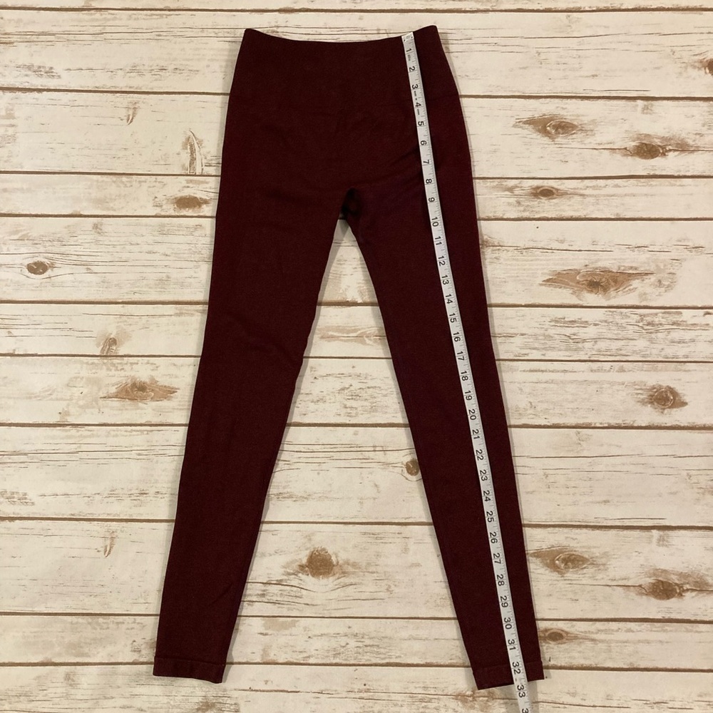 AUROLA Maroon Amplify High Waiated Leggings - Picture 6 of 13